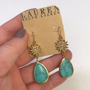NWT Turquoise sun dangly earrings
